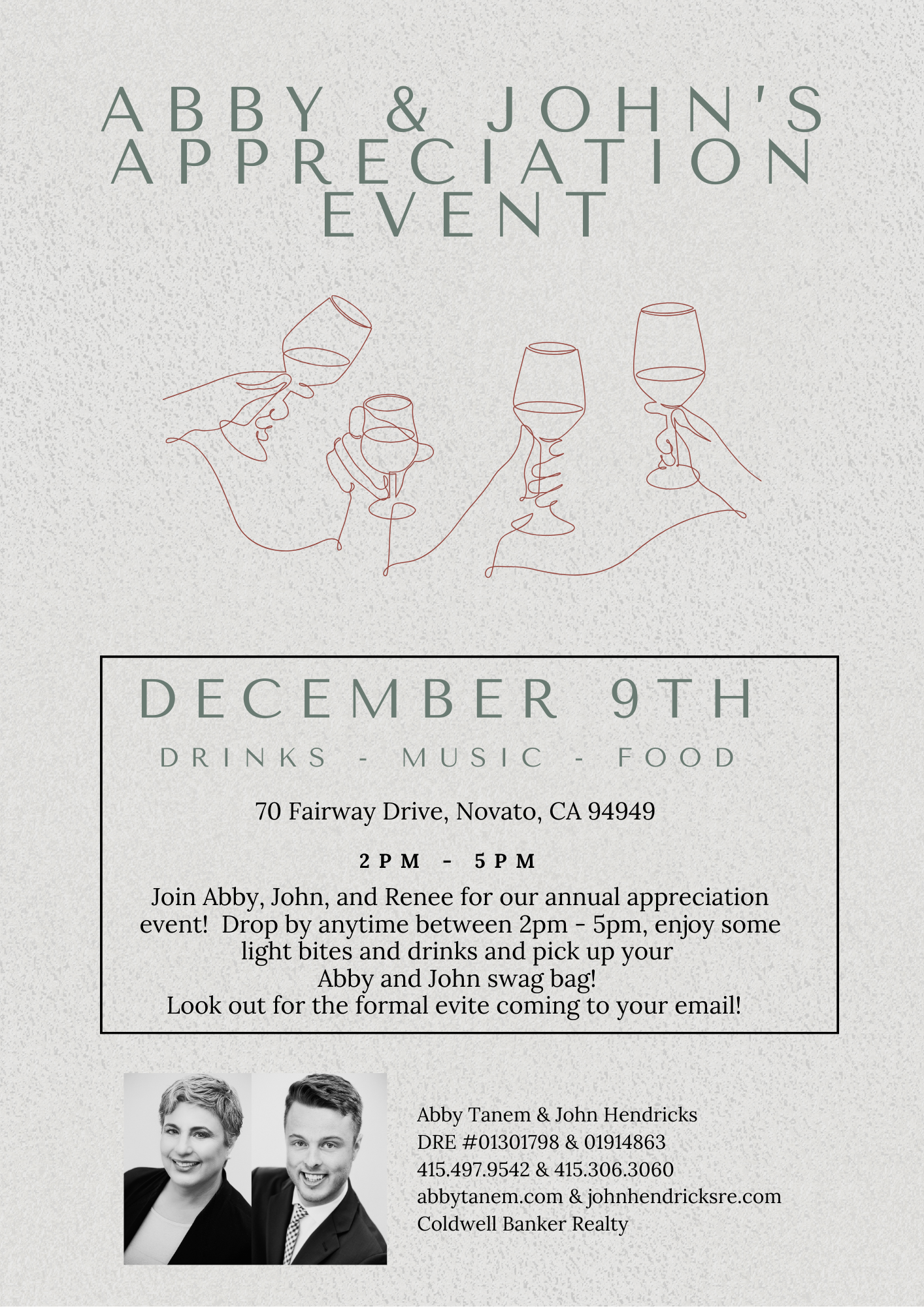 Grey Red Minimalist Wine Dinner Event Poster-3